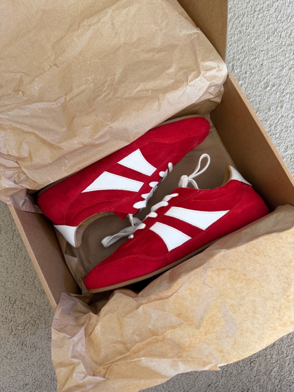 Madewell cherry red sneakers